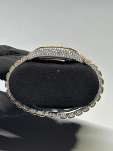 Moissanite Diamond Watch in Yellow Gold for Men's Wedding and Party Wear Diamond Watch <b>Smart</b> Roman Dial for Export Sale - Product Image 4