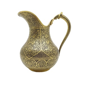 Designer Copper Water <b>Pitcher</b> with Brass Handle Hand Engraved Jug for Premium Table Decor Home Decor Kitchenware Restaurant - Product Image 2
