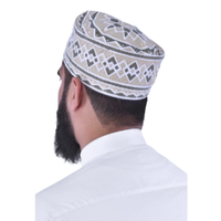 Topi Topi Oman gaya Afrika eksklusif pria, Topi untuk pria Afgani Masar atasan Afrika Nigeria buatan tangan Turki Omani Arab Kufiya Topi