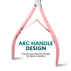 Alicates Profesionales de Alta Calidad para Cutículas, de Acero Inoxidable, Color Rosa, con Apertura de Mandíbula Ancha para Eliminar Piel Muerta y Uñas Gruesas, Hoja Curva - Product Image 4