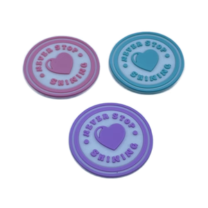 Parches de Silicona 3D con Diseño de Corazón Circular Adhesivo, Color Rosa, Azul y Morado, Regalo, Nunca Dejes de Brillar - Product Image 5