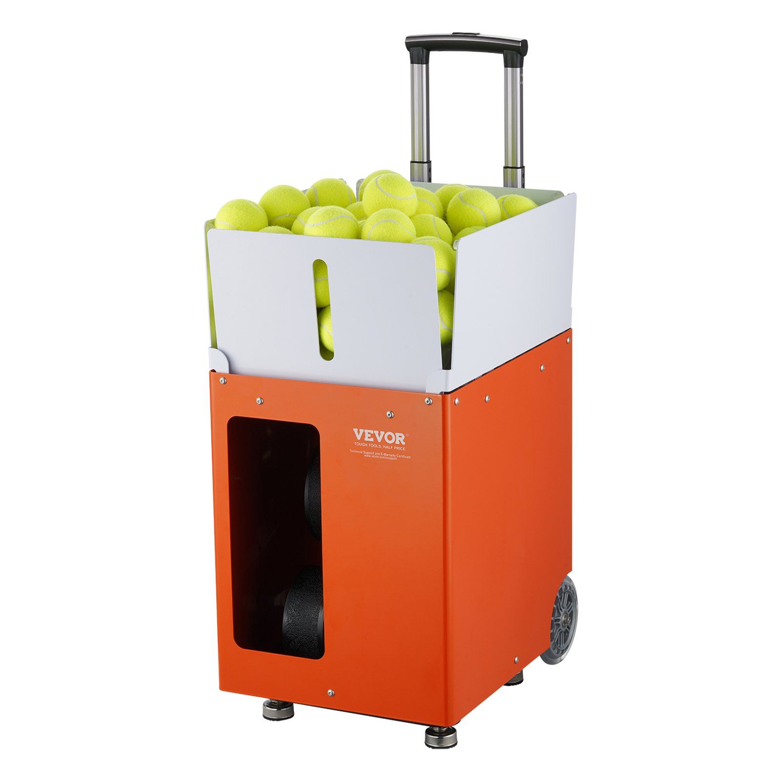 Automatic Tennis Ball Machine 150 Balls Capacity Portable Training Equipment for Outdoor Practice