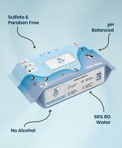 Toallitas Húmedas para Bebé Ecológicas MUMMAGODI, 72 Unidades, pH Balanceado, Sin Alcohol, Sin Sulfatos ni Parabenos, con Caléndula y Vitamina E - Product Image 1