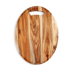 Planche à découper de cuisine en bois d'acacia tendance, élégante et durable pour fruits, légumes et aliments, taille, forme et couleur personnalisables - Product Image 2