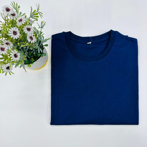 Premium & High quality solid blue summer <b>T</b> <b>Shirt</b> for men with round <b>Collar</b> Men's Smart Casual 100% Cotton <b>t</b> <b>shirt</b> short sleeve - Product Image 4