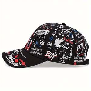 Casquette de baseball pour femme, style graffiti dessin animé, peinte à la main, hip-hop, streetwear, logo personnalisé, tendance pour homme - Product Image 5
