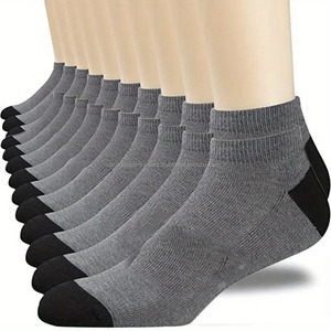 Chaussettes de sport personnalisées pour hommes, logo personnalisé, blanc, noir, gris, coton doux - Product Image 1