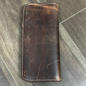 Tarjetero de cuero de grano completo personalizado de fábrica, billetera plegable, billetera larga de cuero real al por mayor, billetera de cuero genuino para hombres - Product Image 5