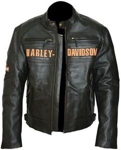 Vintage Cruiser Off-road Racing Motorcycle <b>Jacket</b> Summer Long Sleeved Leather Classic Heavy Duty Moisture-wicking - Product Image 3