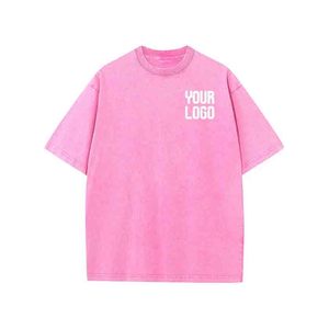 เสื้อยืดโอเวอร์ไซส์ทรงใหญ่พิเศษ ผ้าคอตตอนฟอกสีทรงบ็อกซี่ ผลิตตามสั่ง OEM - Product Image 3