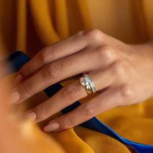 แหวนเพชรหมั้นทรงกลมเดี่ยว เพชรเลี้ยงในห้องปฏิบัติการ ทองคำแท้ 14K 18K ดีไซน์คลาสสิก หรูหรา ทันสมัย วงแหวนเรียวขนาดกว้าง 5.2 มม. ขายส่ง - Product Image 5