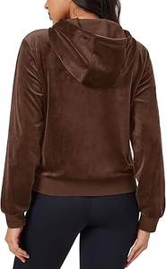 Nouveau design – Sweat à capuche zippé en velours chaud pour femme, idéal pour l'hiver et le jogging - Product Image 2