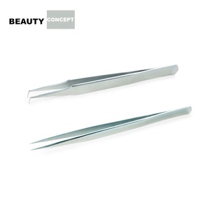 Gama profesional de pinzas para pestañas de acero inoxidable Pinzas para extensiones de pestañas de aislamiento para pestañas con nombre de marca personalizado - Product Image 4
