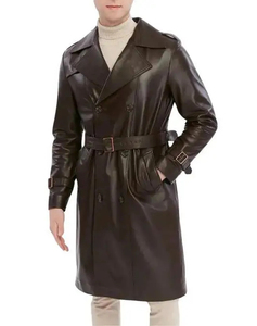 New 2026 Heavyweight West Coast Style Genuine <b>Leather</b> Bomber <b>Jacket</b> with Fleece Lining for Autumn <b>Winter</b> High Street Fashion - Product Image 2
