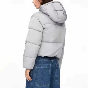 <b>Women's</b> <b>Padded</b> Jacket Ladies Quilted Puffer <b>Coat</b> Hood Warm Jackets Fashion Down Puffer Jacket - Product Image 6
