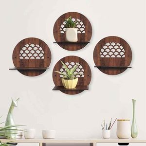 Handcrafted Bamboo <b>Rectangle</b> Corner Display Shelf Vintage Multi-Tier Storage Rack Decorative Home Furniture Organizer Home Decor - Product Image 4