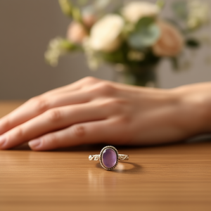 Anillo de Amatista de 1.9 Gramos, Accesorio Elegante y con Estilo para Mujer - Product Image 3