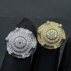 925 <b>Silver</b> Lab Grown Diamond <b>Mens</b> Nautical Compass <b>Ring</b> Round Wheel Statement <b>Signet</b> Gothic Luxury Jewelry - Product Image 5