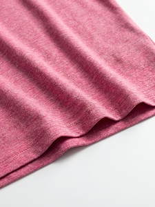 Men's Stand Collar Short Sleeve Knitted T-Shirt Slim Fit Solid Color Casual Regular Length Pink Summer 200 Grams Breathable - Product Image 6