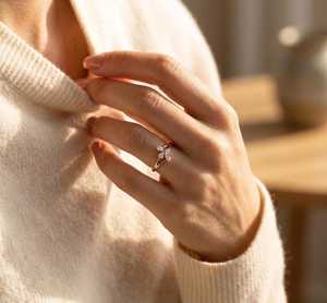 Anillo de Compromiso con Diamante Cultivado en Laboratorio de 1 Quilate, Corte Pera, Engaste de 3 Puntas, Oro de 10K, 14K o 18K, Certificado IGI, para Mujer - Product Image 6