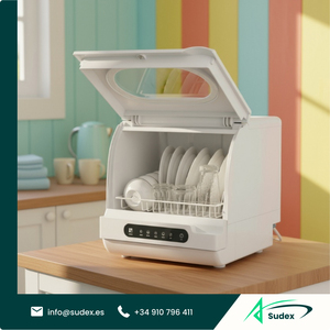 เครื่องล้างจานอัตโนมัติแบบตั้งโต๊ะ Sudex Y524 พลาสติกแบบพกพา ขนาดเล็ก ความจุ 4 ชุด อุณหภูมิสูง สำหรับใช้ในครัวเรือน - Product Image 1
