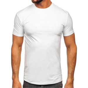 T-shirt décontracté pour homme, style unique, blanc, coupe classique, 100% coton, manches courtes, col rond, couleur unie, impression personnalisée - Product Image 3