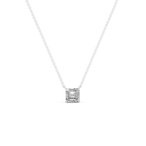 Collar de Plata 925 con Diamante de Laboratorio, Certificado IGI, Fabricante de Joyería Fina Ética, Venta al por Mayor, RJC OEM ODM NK706454 - Product Image 1