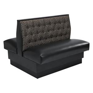 Asientos de cabina de restaurante de cuero con mechones negros, sofá de banquete de comedor comercial para hotel, bar y cafetería - Product Image 2