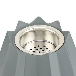 Brûleur d'encens Bakhoor géométrique moderne avec coupelle en acier inoxydable, porte-encens Oud arabe, décoration parfumée pour la maison, export - Product Image 2