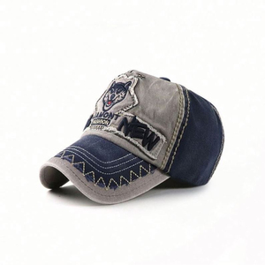 Casquette de baseball sportive vintage 5 panneaux 100% coton, effet usé, broderie personnalisée, casquettes de baseball effilochées pour hommes - Product Image 2