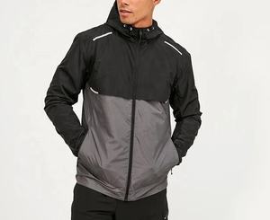 2024 personnalisé hommes nylon coupe-vent vestes polyester veste de sport rayé réfléchissant athlétisme sport fermeture éclair complète vestes coupe-vent - Product Image 1