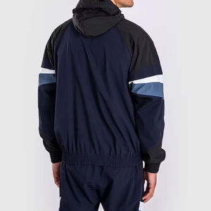 Conjunto deportivo personalizado para hombre, chaqueta cortavientos de nailon y pantalones deportivos con cremallera, chándal cortavientos para hombre - Product Image 4