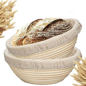 Handmade Natural Rattan <b>Bread</b> Proofing <b>Basket</b> Round Dough Rising <b>Basket</b> Wholesale Factory - Product Image 1