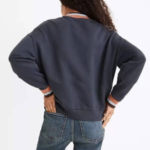 Sweat-shirt pour femme surdimensionné, 100 % coton, grandes tailles, personnalisable, le plus vendu, en vente en ligne à bas prix - Product Image 2