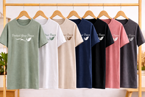 Camiseta con Estampado Personalizado, Camiseta con Diseño 'Protect Your Peace', Unisex, Algodón, Informal, Manga Corta, OEM, ODM, Ropa al por Mayor - Product Image 2