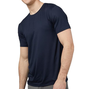 เสื้อยืดคอกลมแขนสั้นผู้ชายสีดำ ผ้าคอตตอน 100% ผ้าเนื้อดี พิมพ์ลายโลโก้ด้านหน้า สไตล์ทางการ ทรงหลวม ไม่เป็นขุย ใส่ได้ในฤดูร้อน - Product Image 3