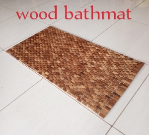 Tapis de bain antidérapant en teck 100 % original, fait main, de qualité supérieure, écologique, motif géométrique, pour salon et chambre à coucher – Offre Spéciale - Product Image 5