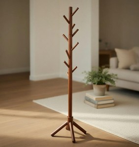 Modern Solid Wood Foldable <b>Coat</b> Rack 12 Hooks Freestanding Entryway <b>Storage</b> <b>for</b> Living Room Bedroom Hotel Use Scandinavian - Product Image 1