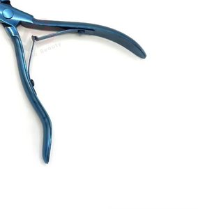 <b>Micro</b> Bead Stainless Steel Hair <b>Extension</b> Pliers with Long Handle for Bead Removal Hair <b>Extension</b> Pliers Metal Blue - Product Image 4