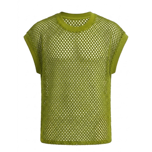 เสื้อกล้ามตาข่ายผู้ชายแบบเรียบสีพื้น ระบายอากาศได้ดี ราคาโรงงาน ขายส่ง - Product Image 4