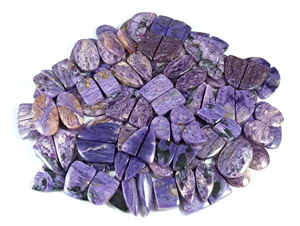 Piedras Preciosas Sueltas de Charoita Natural de Alta Calidad, Cabujón Radha Arts, Formas Mixtas, Color Morado, para Sanación, Personalizables - Product Image 3