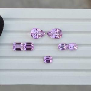 AAAA+ Natural Kunzite Mix Shape Gemstones <b>Sets</b> Direct Factory Supply Faceted Kunzite Carats Size Cutting Irregular Suppliers - Product Image 4