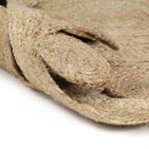 Alfombra Redonda de Yute Hecha a Mano Estilo Bohemio con Patrón de Medallón, Tejido Plano, Ecológica para Sala de Estar - Product Image 2