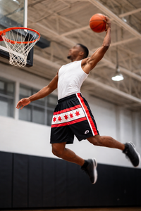 Shorts de basketball en maille à imprimé étoiles style Chicago, décontractés, avec cordon de serrage, pour l'entraînement athlétique, respirants, vêtements de sport, fourniture OEM - Product Image 2