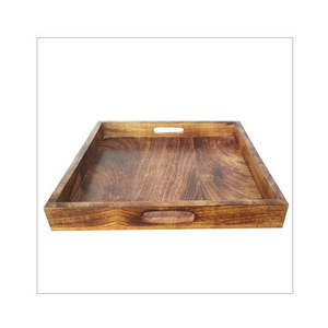 Elegante Bandeja de Madera para Servir en Cafeterías, Diseño de 10 Pulgadas para Servir Café, Té, Aperitivos y Postres - Product Image 4