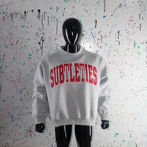 Sudaderas SUBTLETIES con cuello simulado, 450 GSM, nombre personalizado, bordado en aplique, corte holgado, 100% algodón, felpa francesa. - Product Image 4