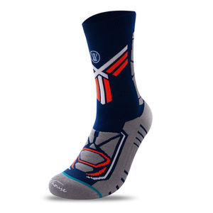 Yellow Blue Geometric Pattern Mid Calf Sports <b>Socks</b> Athletic Design - Product Image 6