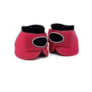Pink Overreach Bell Boots for Horse Hoof Protection <b>Velcro</b> <b>Straps</b> - Product Image 4