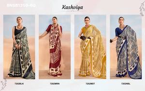 High Quality Satin Chiffon with Stripe Printed <b>Saree</b>-<b>Blouse</b> Collection Supplier from India At Wholesale Rate <b>Saree</b> Love - Product Image 6