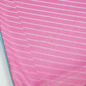 Custom Men's Sublimated Soccer Jersey Set Blue <b>Pink</b> Gradient Short Sleeve 100% Polyester Moisture Wicking Athletic Fit - Product Image 4
